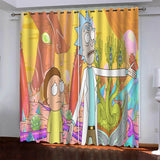 Load image into Gallery viewer, Rick and Morty Curtains Pattern Blackout Window Drapes