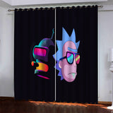 Load image into Gallery viewer, Rick and Morty Curtains Pattern Blackout Window Drapes