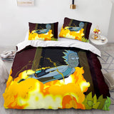 Carica l&#39;immagine nel visualizzatore Galleria, Set biancheria da letto Rick and Morty Stagione 5 Copripiumini trapuntati Set biancheria da letto