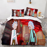 Carica l&#39;immagine nel visualizzatore Galleria, Set biancheria da letto Rick and Morty Stagione 5 Copripiumini trapuntati Set biancheria da letto