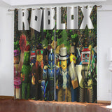 Load image into Gallery viewer, Roblox Curtains Blackout Window Treatments Drapes for Room Decoration