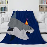 Load image into Gallery viewer, Shark Blanket Soft Flannel Fleece Blanket Dunelm Bedding Blanket