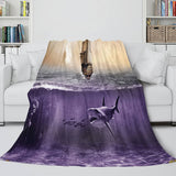Load image into Gallery viewer, Shark Blanket Soft Flannel Fleece Blanket Dunelm Bedding Blanket