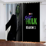 Load image into Gallery viewer, She Hulk Curtains Blackout Cosplay Window Drapes for Room Decoration
