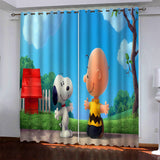 Load image into Gallery viewer, Snoopy Pattern Curtains Blackout Window Drapes