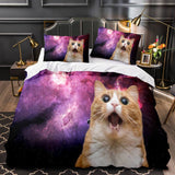 Carica l&#39;immagine nel visualizzatore Galleria, Copripiumino Space Cat Astronaut Cat In Space Biancheria da letto