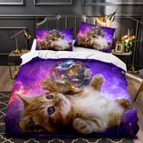 Load image into Gallery viewer, Space Cat Astronaut Cat In Space Bedding Set Duvet Covers Bedding Sets