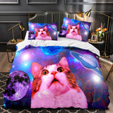 Load image into Gallery viewer, Space Cat Astronaut Cat In Space Bedding Set Duvet Covers Bedding Sets