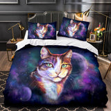 Load image into Gallery viewer, Space Cat Astronaut Cats In Space Bedding Set UK Duvet Cover