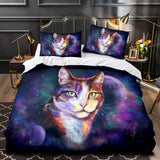 Load image into Gallery viewer, Space Cat Astronaut Cats In Space Bedding Set Duvet Cover Bedding Sets