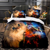 Load image into Gallery viewer, Space Cat Astronaut Cats In Space Bedding Set Duvet Cover Bedding Sets