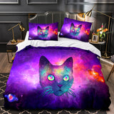 Load image into Gallery viewer, Space Cat Astronaut Cats In Space Bedding Set Duvet Cover Bedding Sets