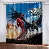 Load image into Gallery viewer, Spider-Man Curtains Cosplay Blackout Window Drapes Room Decoration