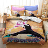 Load image into Gallery viewer, Spider Man Miles Morales Gwen Stacy Bedding Set Duvet Cover Bed Sets