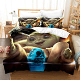 Load image into Gallery viewer, Star Wars Baby Yoda Cosplay Kids Bedding Set Duvet Cover Bed Sets