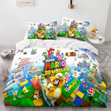 Laden Sie das Bild in den Galerie-Viewer, Super Mario Cosplay Bettwäsche-Set Quilt Bettbezüge Bettwäsche-Sets