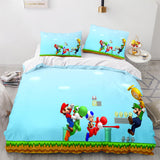 Load image into Gallery viewer, Super Mario Cosplay Kids Bedding Set Quilt Covers