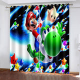 Load image into Gallery viewer, Super Mario Curtains Pattern Blackout Window Drapes