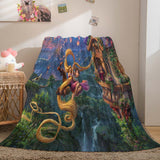 Load image into Gallery viewer, Tangled Blanket Pattern Flannel Throw Room Decoration