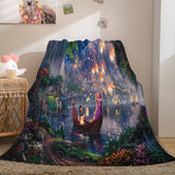 Load image into Gallery viewer, Tangled Blanket Pattern Flannel Throw Room Decoration