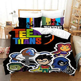 Laden Sie das Bild in den Galerie-Viewer, Teen Titans Go Bettwäsche-Set, Bettbezug ohne Füllstoff