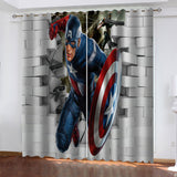 Load image into Gallery viewer, The Captain America Curtains Cosplay Blackout Window Drapes Decoration