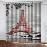 Laden Sie das Bild in den Galerie-Viewer, Die Eiffelturmvorhänge Cosplay Blackout Fenstervorhänge Raumdekoration