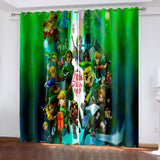 Carica l&#39;immagine nel visualizzatore Galleria, The Legend of Zelda Curtains  Pattern Blackout Window Drapes
