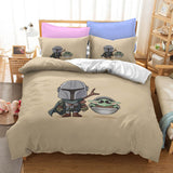 Laden Sie das Bild in den Galerie-Viewer, The Mandalorian Baby Yoda Cosplay Bettwäsche Bettbezüge Bettlaken-Sets