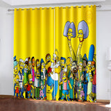 Carica l&#39;immagine nel visualizzatore Galleria, The Simpsons Curtains Pattern Blackout Window Drapes