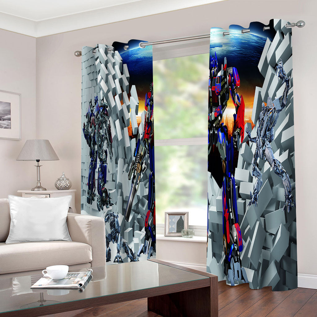 The Transformers Curtains Cosplay Blackout Window Drapes Room Decorati ...