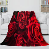 Load image into Gallery viewer, The Vampire Diaries Cosplay Red Rose Flannel Blanket Throw Blankets