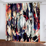 Carica l&#39;immagine nel visualizzatore Galleria, Tende Tokyo Ghoul Cosplay Trattamenti per finestre oscuranti Tende per l&#39;arredamento della stanza