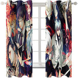 Carica l&#39;immagine nel visualizzatore Galleria, Tende Tokyo Ghoul Cosplay Trattamenti per finestre oscuranti Tende per l&#39;arredamento della stanza