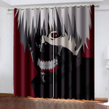 Load image into Gallery viewer, Tokyo Ghoul Curtains Pattern Blackout Window Drapes