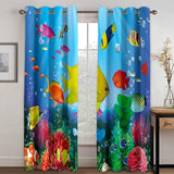 Load image into Gallery viewer, Undersea world Curtains Blackout Window Treatments Drapes for Room Decor