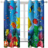 Load image into Gallery viewer, Undersea world Curtains Blackout Window Treatments Drapes for Room Decor