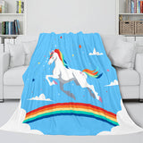 Load image into Gallery viewer, Unicorn Blanket Flannel Fleece Throw Blanket Girls Birthday Gift