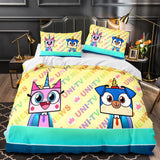 Laden Sie das Bild in den Galerie-Viewer, Unikitty Bettwäsche-Set Quilt Duvet Cover Bettwäsche-Sets für Kinder Geschenk