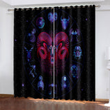 Load image into Gallery viewer, Universe Space Curtains Blackout Window Treatments Drapes for Room Decor