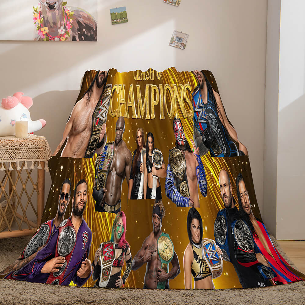 WWE RAW Blanket World Wrestling Entertainment Flannel Fleece Blankets ...